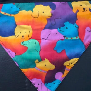 Bandannas for dogs, with coloured dogs