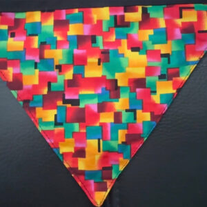 Bandanna for dogs, with coloured squares
